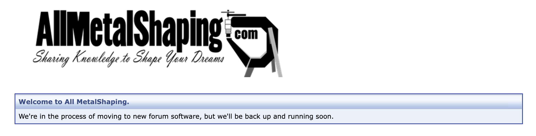We're in the process of moving to new forum software, but we'll be back up and running soon.